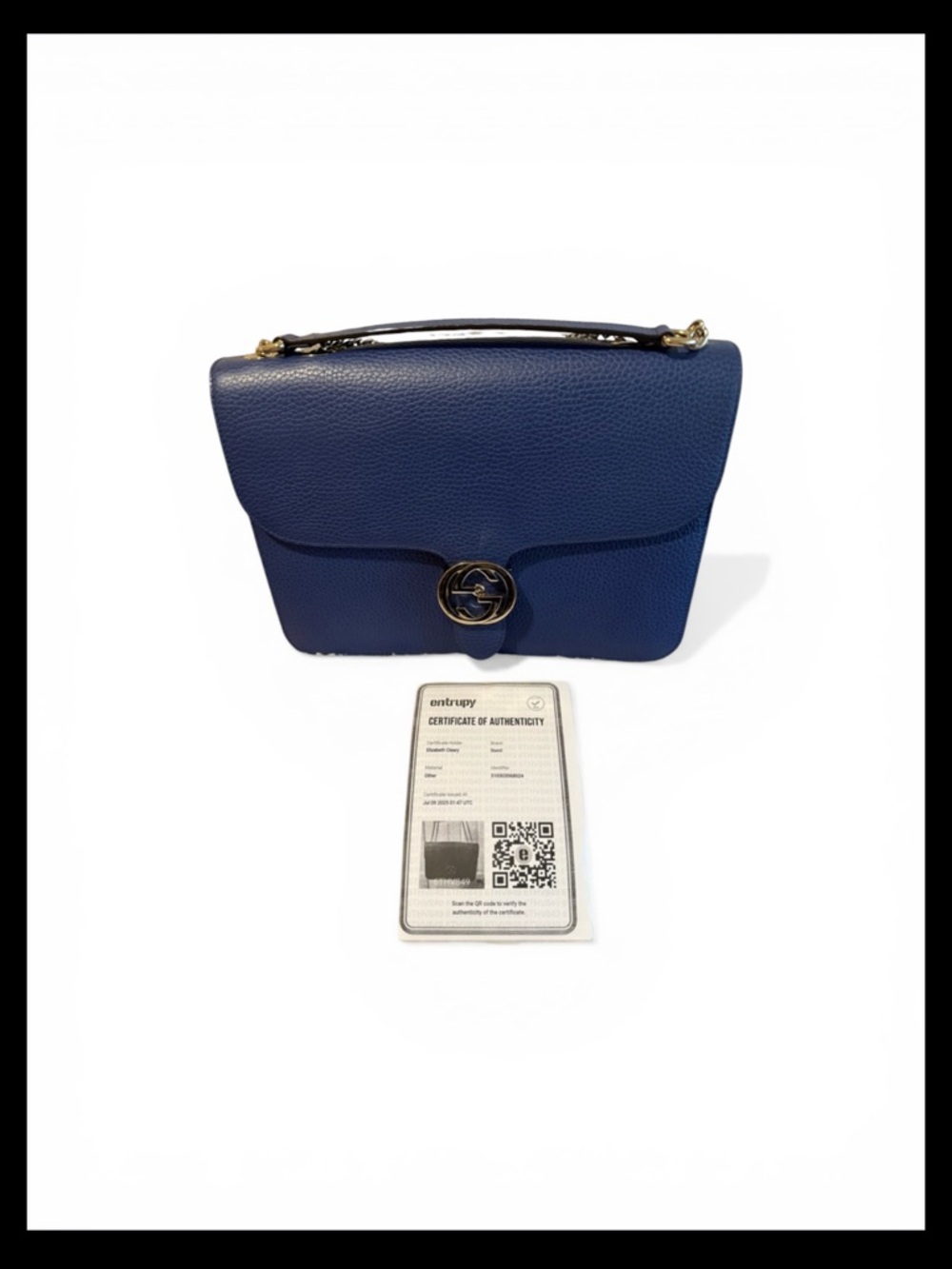 Gucci Authentic Calfskin  in Periwinkle Blue